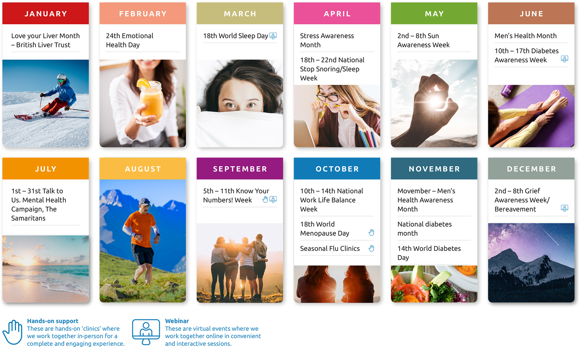 Health in hand calendar: maintain workforce health